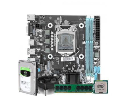 Kit Upgrade, Intel Core i3 4130, Placa Mãe Chipset H81, HD 1TB, Memória 8GB DDR3 1600MHz