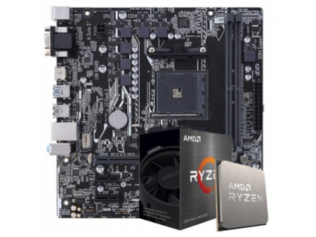 Kit Upgrade, AMD Ryzen 5 5600, Placa Mãe Chipset A520