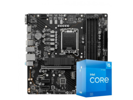Kit Upgrade, Intel i5 12400F, Placa Mãe MSI PRO B760M-P DDR4