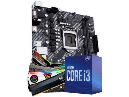 Kit Upgrade, Placa Mãe H510, Intel i3 10105F, Memória DDR4 16GB