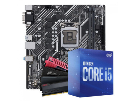 Kit Upgrade, Intel i5 10400F, Placa Mãe Chipset H510, Memória DDR4 8GB