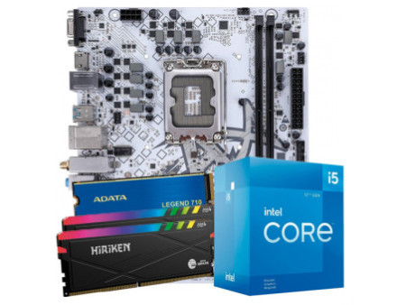 Kit Upgrade, Intel Core i5 12400F, Placa Mãe Chipset B760, 16GB (2X8GB) DDR4, SSD 1TB NVMe