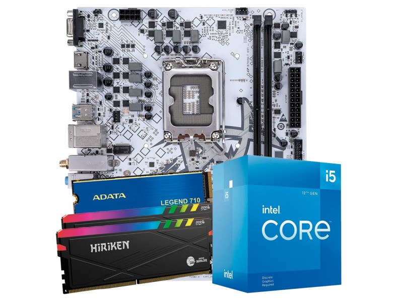 Kit Upgrade, Intel Core i5 12400F, Placa Mãe Chipset B760, 16GB (2X8GB) DDR4, SSD 1TB NVMe