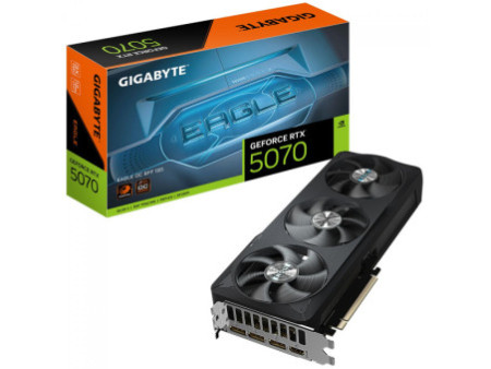 Placa de Vídeo Gigabyte NVIDIA GeForce RTX 5070 Eagle OC SFF, 12GB, GDDR7, DLSS, Ray Tracing, GV-N5070EAGLE OC-12GD