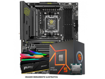 Kit Upgrade, AMD Ryzen 5 8500G, Placa Mãe Chipset B850, Memória DDR5 16GB