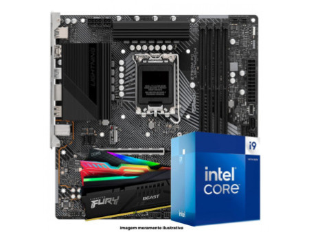 Kit Upgrade, Intel Core i9 14900F, Placa Mãe Chipset Z790, Memória 16GB DDR5