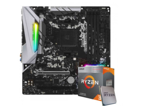 Kit Upgrade, AMD Ryzen 3 5300G, Placa Mãe ASRock B450M Steel Legend