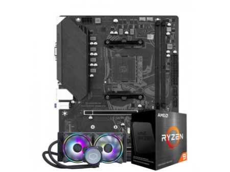 Kit Upgrade, AMD Ryzen 9 5900XT, Placa Mãe Chipset B550, Water Cooler 240mm