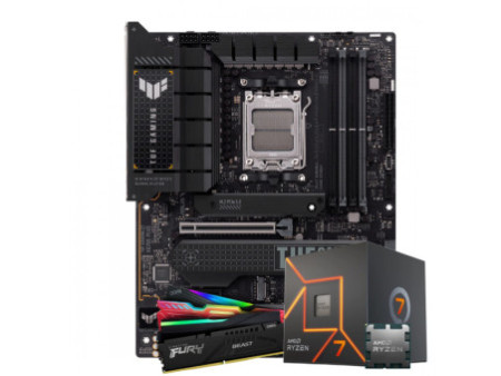 Kit Upgrade, AMD Ryzen 7 8700G, Placa Mãe Asus TUF Gaming X670E-PLUS, Memória 8GB DDR5