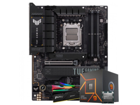 Kit Upgrade Ryzen 9 7900, Placa Mãe Asus TUF Gaming X670E-Plus, Memória 8GB DDR5