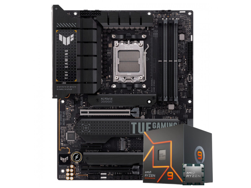 Kit Upgrade Ryzen 9 7900, Placa Mãe Asus TUF Gaming X670E-PLUS, Chipset X670
