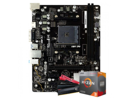 Kit Upgrade, AMD Ryzen 3 3200G, Placa Mãe Chipset B450, Memória 16GB DDR4