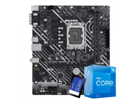 Kit Upgrade, Intel Core i5 12400F, Placa Mãe H610M, SSD 240GB