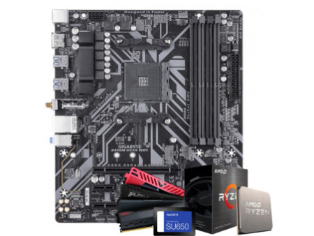 Kit Upgrade, AMD Ryzen 5 5600GT, Placa Mãe Chipset B450, SSD 512GB, Memória 16GB (2X8GB) DDR4