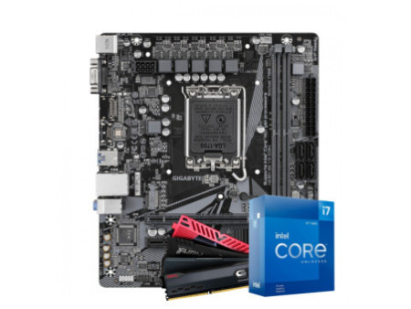 Kit Upgrade Intel Core i7 12700KF, Placa Mãe Chipset H610, Memória DDR4 8GB