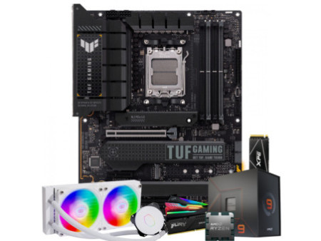 Kit Upgrade Asus TUF Gaming X670E, AMD Ryzen 9 7900X, Water Cooler, 32GB DDR5, SSD 1TB