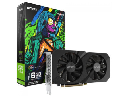 Placa de Vídeo PCYES NVIDIA GeForce RTX 3050 Projeto Edge, 6GB, GDDR6, DLSS, Ray Tracing, PVRTX30506BLPE