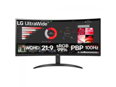 Monitor Gamer LG 29 Pol, UltraWide, IPS, Full HD, 100Hz, 1Ms, sRGB 99%, HDR10, FreeSync, USB-C/DP/HDMI, Branco, 29WQ600B-W.AWZM