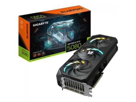 Placa de Vídeo Gigabyte NVIDIA GeForce RTX 5080 Gaming OC, 16GB, GDDR7, DLSS, Ray Tracing, GV-N5080GAMING OC-16GD 1.0