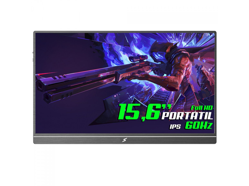 Monitor Portátil SuperFrame Preview Pro, 16.1 Pol, Full HD, 1ms, 144Hz, IPS, Mini-HDMI/USB-C, SFPFB-16144-FHD
