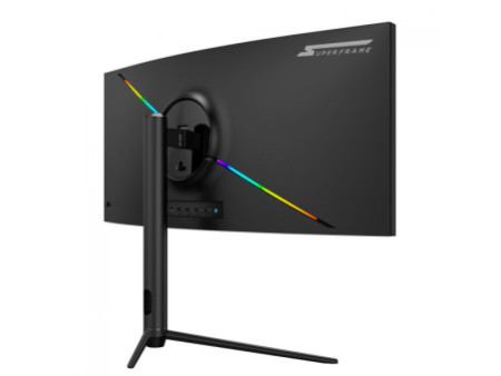 Monitor Gamer SuperFrame Precision, 27 Pol, Curvo, Full HD, 1ms, 240Hz, FreeSync, HDMI/DP, SFP2702G