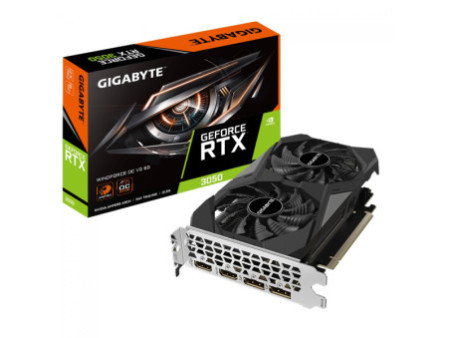 Placa de Vídeo Gigabyte NVIDIA GeForce RTX 3050 WINDFORCE OC V2, 6GB GDDR6, DLSS, Ray Tracing, GV-N3050WF2OCV2-6GD