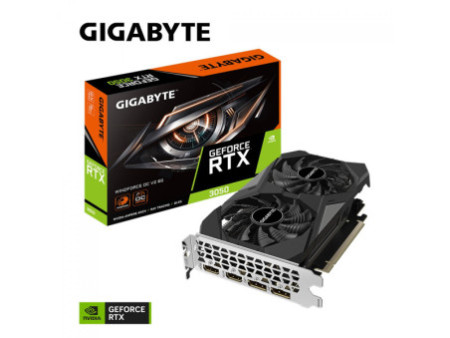 Placa de Vídeo Gigabyte NVIDIA GeForce RTX 3050 WINDFORCE OC V2, 6GB GDDR6, DLSS, Ray Tracing, GV-N3050WF2OCV2-6GD
