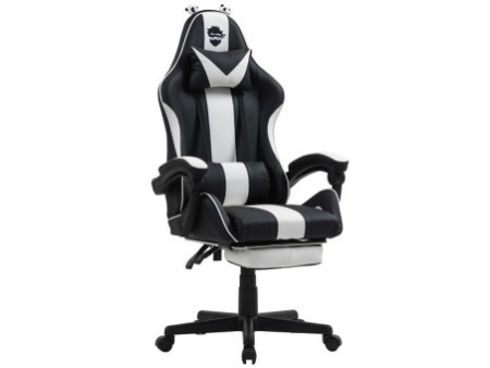 Cadeira Gamer Ninja Lola, Massageadora, Reclinável, Rosa e Branco, GN-CH-LLR0DWPL